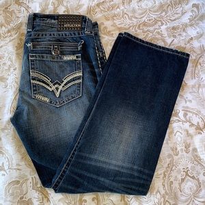 Affliction Men’s Jeans “Blake Relaxed Straight” Black Premium